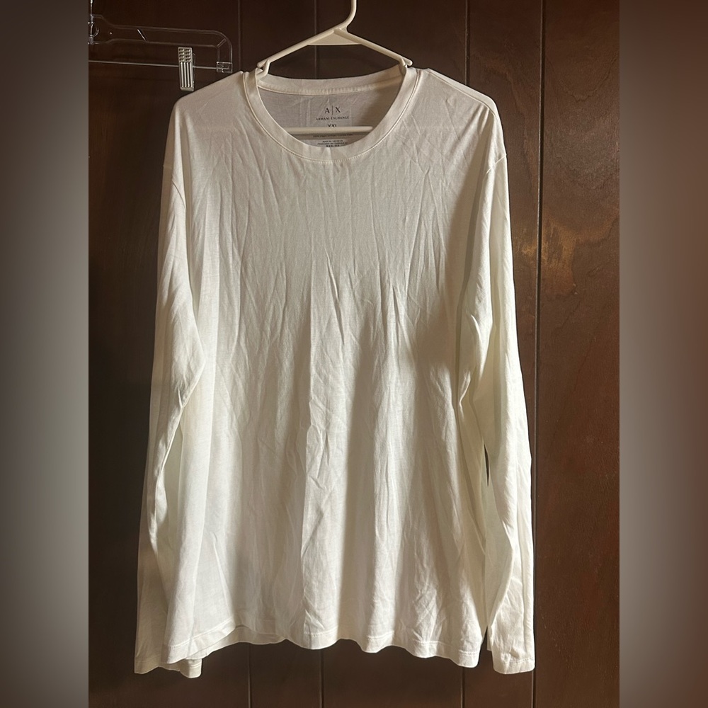 Armani Exchange White Long Sleeve Tee